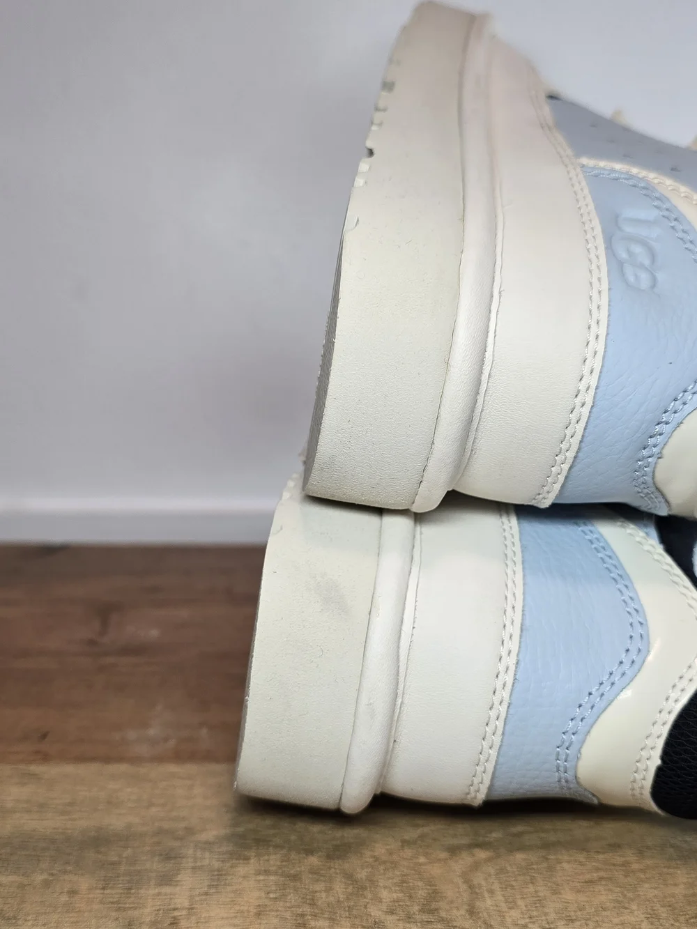 Women's Casual Lace-Up Sneakers in Black and Light Blue NWOT